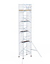 Rolsteiger Basic 135x190 11,2m werkhoogte carbon vloer tegen de gevel