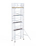 Rolsteiger Basic 135x305 11,2m werkhoogte carbon vloer tegen de gevel