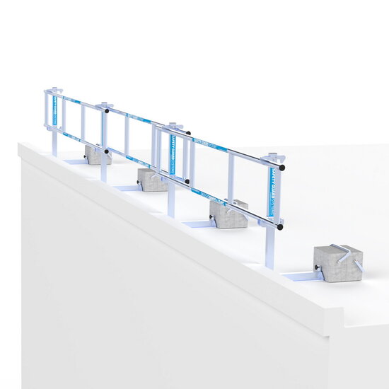 Safety Guard Systems SGS Slim dakrandbeveiliging 9 mtr complete set plat dak