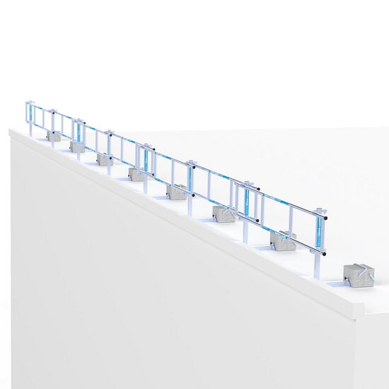 Safety Guard Systems SGS Slim dakrandbeveiliging 21 mtr complete set plat dak