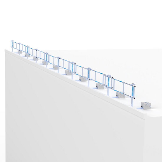 Safety Guard Systems SGS Slim dakrandbeveiliging 27 mtr complete set plat dak