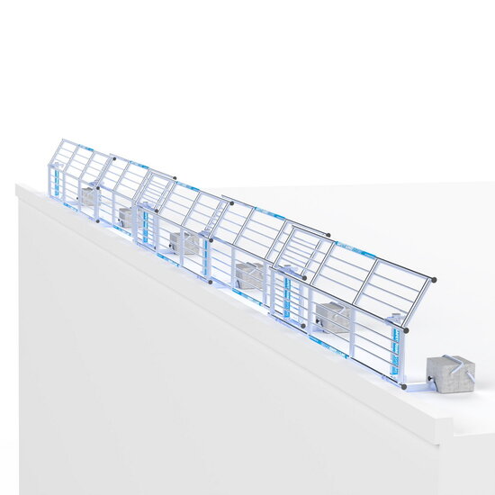 Safety Guard Systems SGS Slim Plus dakrandbeveiliging 15 mtr complete set plat dak