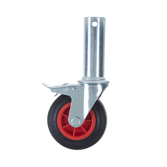 Euroscaffold Kamersteigerwiel 125 mm rood