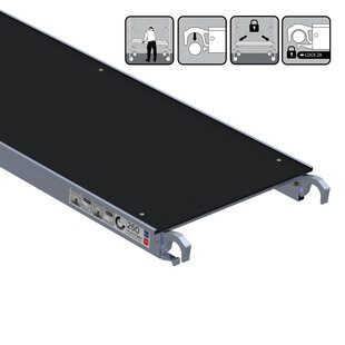 Rolsteiger platform zonder luik 250 cm carbon vloer (lichtgewicht)