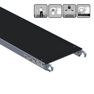 Rolsteiger platform zonder luik 305 cm carbon vloer (lichtgewicht)