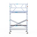 Euroscaffold Rolsteiger Euroscaffold Original 135x250 5,2m werkhoogte tegen de gevel