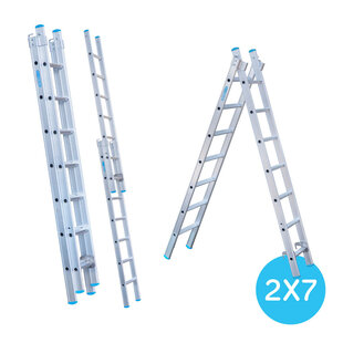 Eurostairs Reform ladder dubbel recht 2x7 sporten