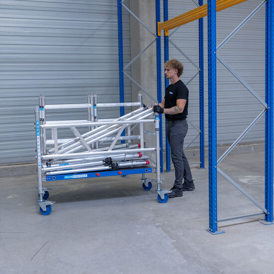 Euroscaffold Rolsteiger One XL 75x165 cm 7,2 meter werkhoogte carbon vloer