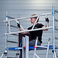Euroscaffold Rolsteiger One XL 75x165 cm 8,2 meter werkhoogte carbon vloer