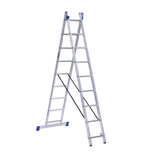 Alumexx Reform ladder tweedelig recht 2x9 sporten
