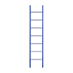 Eurostairs Ladder enkel recht 1x7 sporten BLAUW