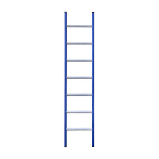 Eurostairs Ladder enkel recht 1x7 sporten BLAUW