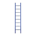 Eurostairs Eurostairs Ladder enkel recht 1x8 sporten BLAUW