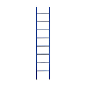 Eurostairs Ladder enkel recht 1x8 sporten BLAUW