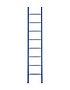 Eurostairs Ladder enkel recht 1x8 sporten BLAUW