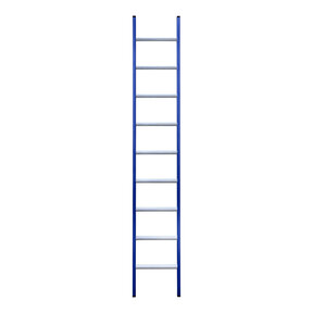 Eurostairs Ladder enkel recht 1x9 sporten BLAUW