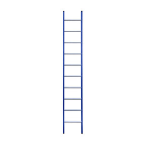 Eurostairs Ladder enkel recht 1x10 sporten BLAUW