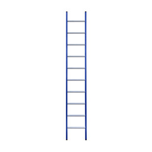 Eurostairs Ladder enkel recht 1x10 sporten BLAUW