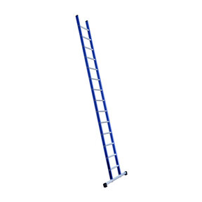Eurostairs Ladder enkel recht 1x14 sporten BLAUW