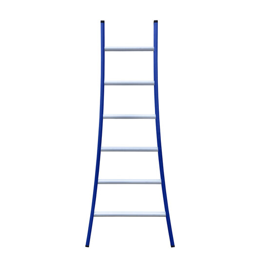 Eurostairs Eurostairs Ladder enkel uitgebogen 1x6 sporten BLAUW