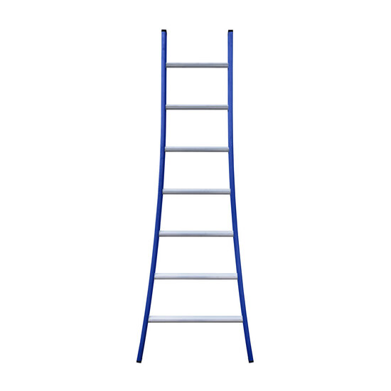 Eurostairs Eurostairs Ladder enkel uitgebogen 1x7 sporten BLAUW