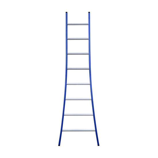 Eurostairs Eurostairs Ladder enkel uitgebogen 1x8 sporten BLAUW