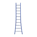 Eurostairs Eurostairs Ladder enkel uitgebogen 1x10 sporten BLAUW