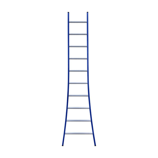 Eurostairs Eurostairs Ladder enkel uitgebogen 1x10 sporten BLAUW