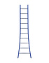 Eurostairs Ladder enkel uitgebogen 1x10 sporten BLAUW