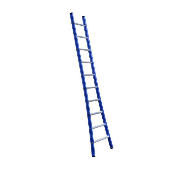 Eurostairs Eurostairs Ladder enkel uitgebogen 1x10 sporten BLAUW