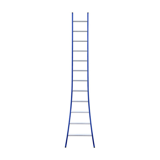 Eurostairs Eurostairs Ladder enkel uitgebogen 1x12 sporten BLAUW