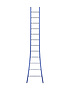 Eurostairs Ladder enkel uitgebogen 1x12 sporten BLAUW