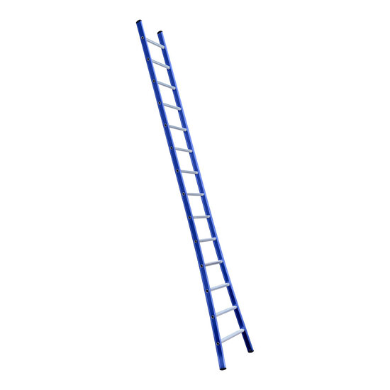 Eurostairs Eurostairs Ladder enkel uitgebogen 1x14 sporten BLAUW