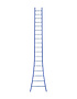 Eurostairs Ladder enkel uitgebogen 1x18 sporten BLAUW Eurostairs Ladder enkel uitgebogen 1x18 sporten BLAUW