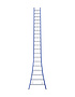 Eurostairs Ladder enkel uitgebogen 1x20 sporten BLAUW