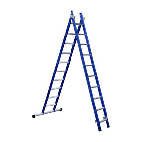 Eurostairs Reform ladder dubbel recht 2x10 sporten BLAUW