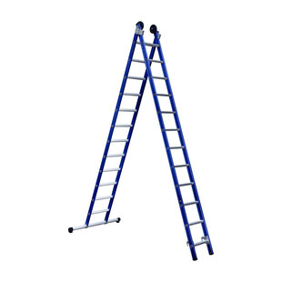 Eurostairs Reform ladder dubbel recht 2x12 sporten BLAUW