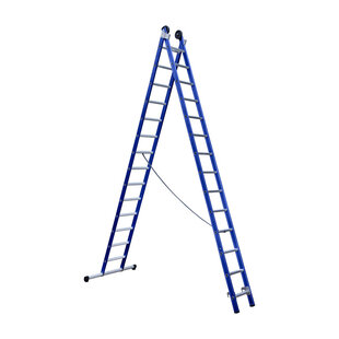 Eurostairs Reform ladder dubbel recht 2x14 sporten BLAUW