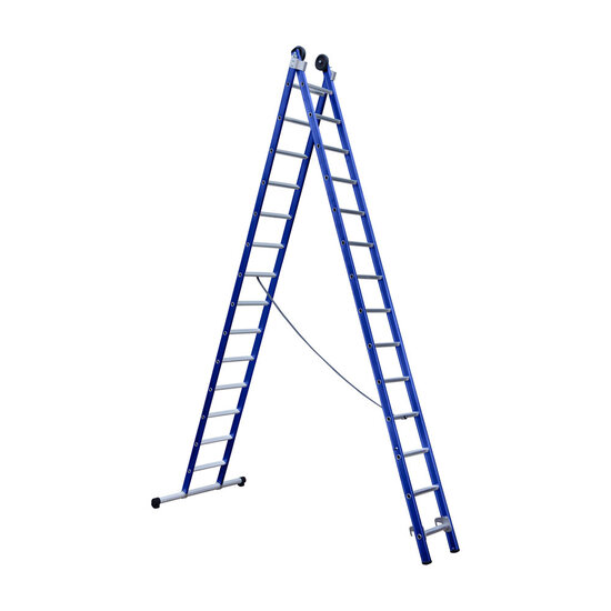 Eurostairs Eurostairs Reform ladder dubbel recht 2x14 sporten BLAUW