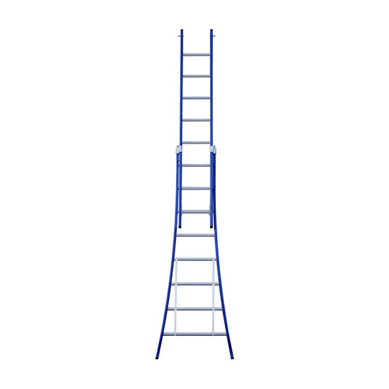 Eurostairs Eurostairs Reform ladder dubbel uitgebogen 2x8 sporten BLAUW