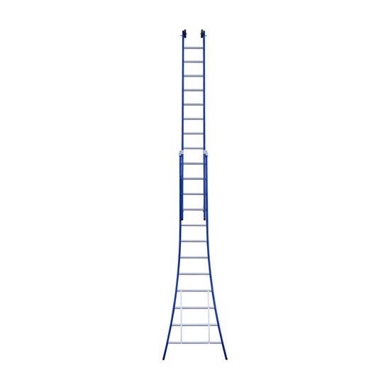 Eurostairs Eurostairs Reform ladder dubbel uitgebogen 2x12 sporten BLAUW
