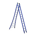 Eurostairs Eurostairs Reform ladder dubbel uitgebogen 2x12 sporten BLAUW