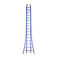 Eurostairs Eurostairs opsteek ladder dubbel uitgebogen 2x16 BLAUW + gevelrollen
