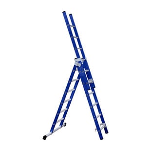 Eurostairs Reform ladder driedubbel recht 3x6 sporten BLAUW