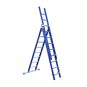 Eurostairs Reform ladder driedubbel recht 3x8 sporten BLAUW