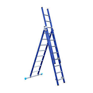 Eurostairs Reform ladder driedubbel recht 3x8 sporten BLAUW