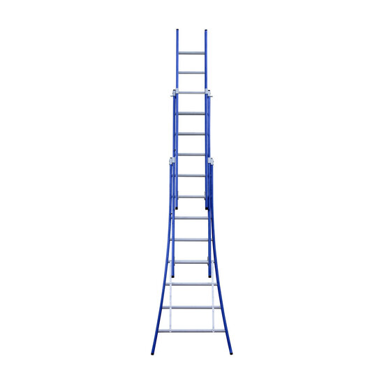Eurostairs Eurostairs Reform ladder driedubbel uitgebogen 3x8 sporten BLAUW
