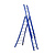 Eurostairs Eurostairs Reform ladder driedubbel uitgebogen 3x9 sporten BLAUW