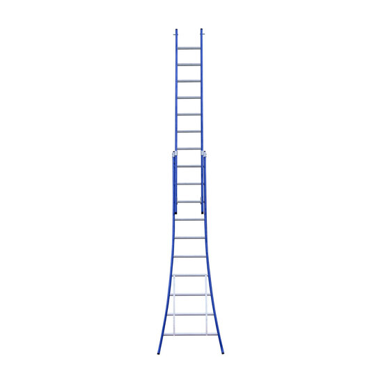 Eurostairs Eurostairs Reform ladder driedubbel uitgebogen 3x10 sporten BLAUW