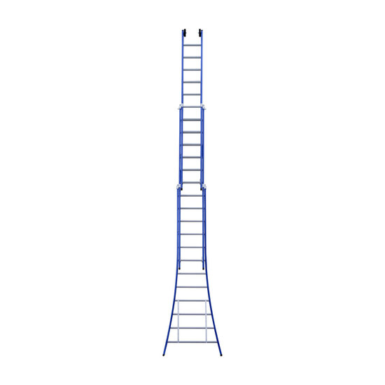 Eurostairs Eurostairs Reform ladder driedubbel uitgebogen 3x12 sporten BLAUW